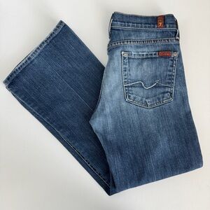 7 For All Mankind Blue Boot Cut Jeans